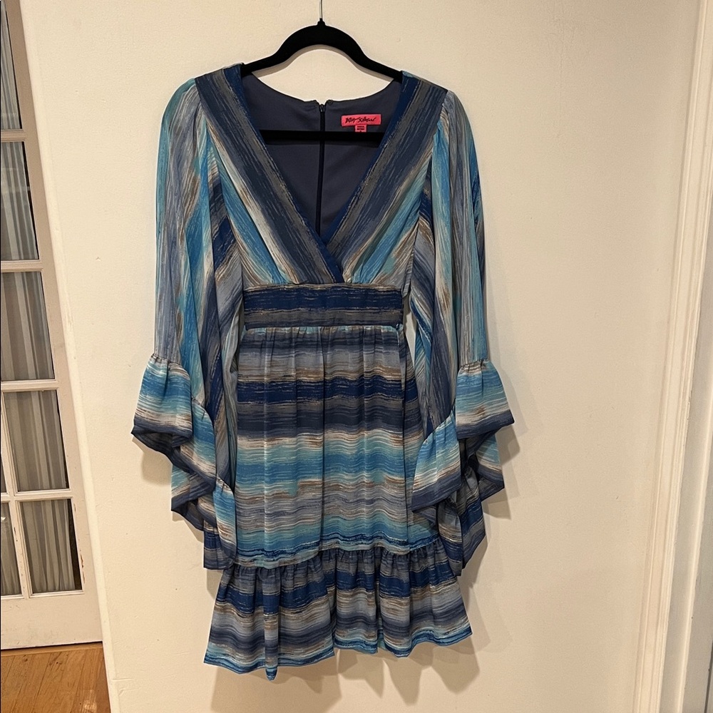 Betsey Johnson Multicolor Long Sleeve Dress